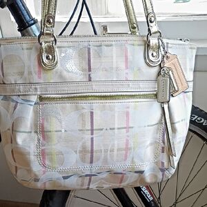 Coach Multicolor Signature Tote Bag